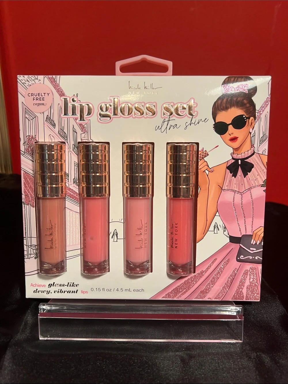 Lip Gloss Set Ultra Shine - Pink Shades Nicole Miller